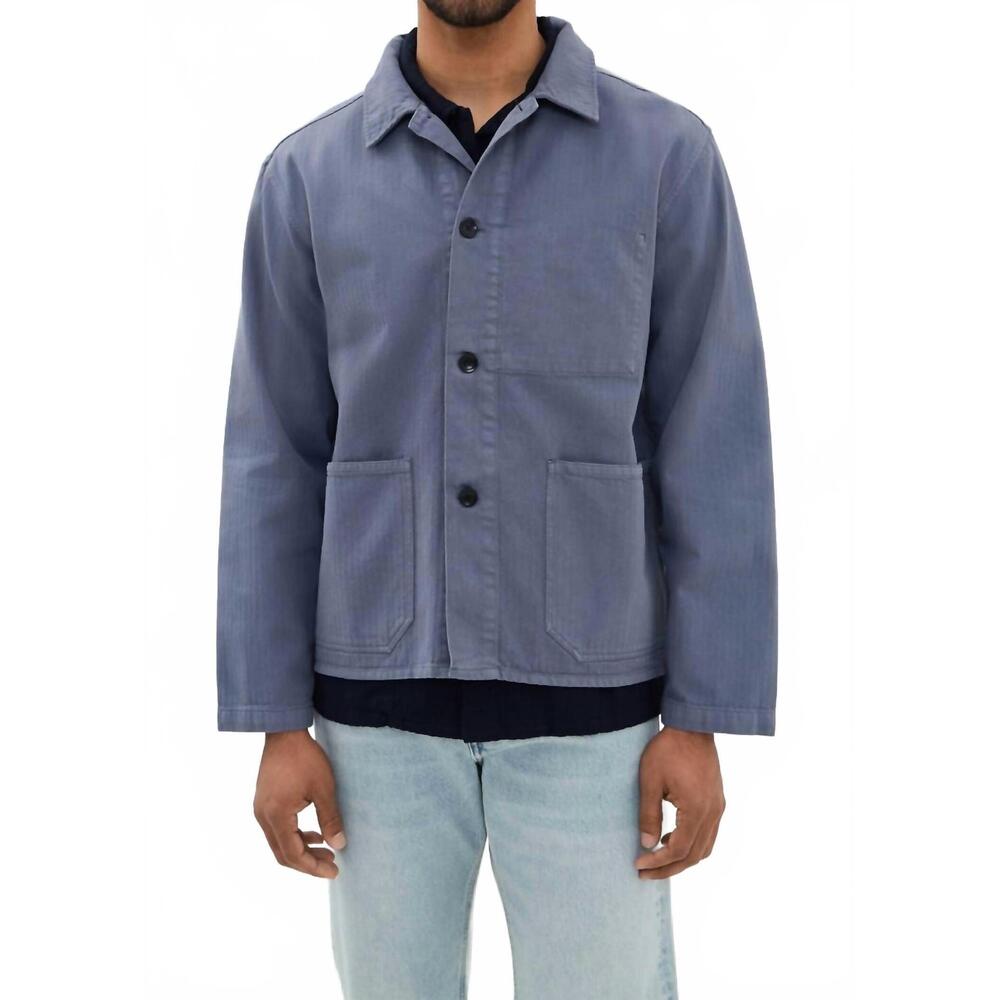 NEW KNICKERBOCKER french vintage hbt overshirt in country blue